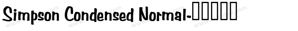 Simpson Condensed Normal字体转换